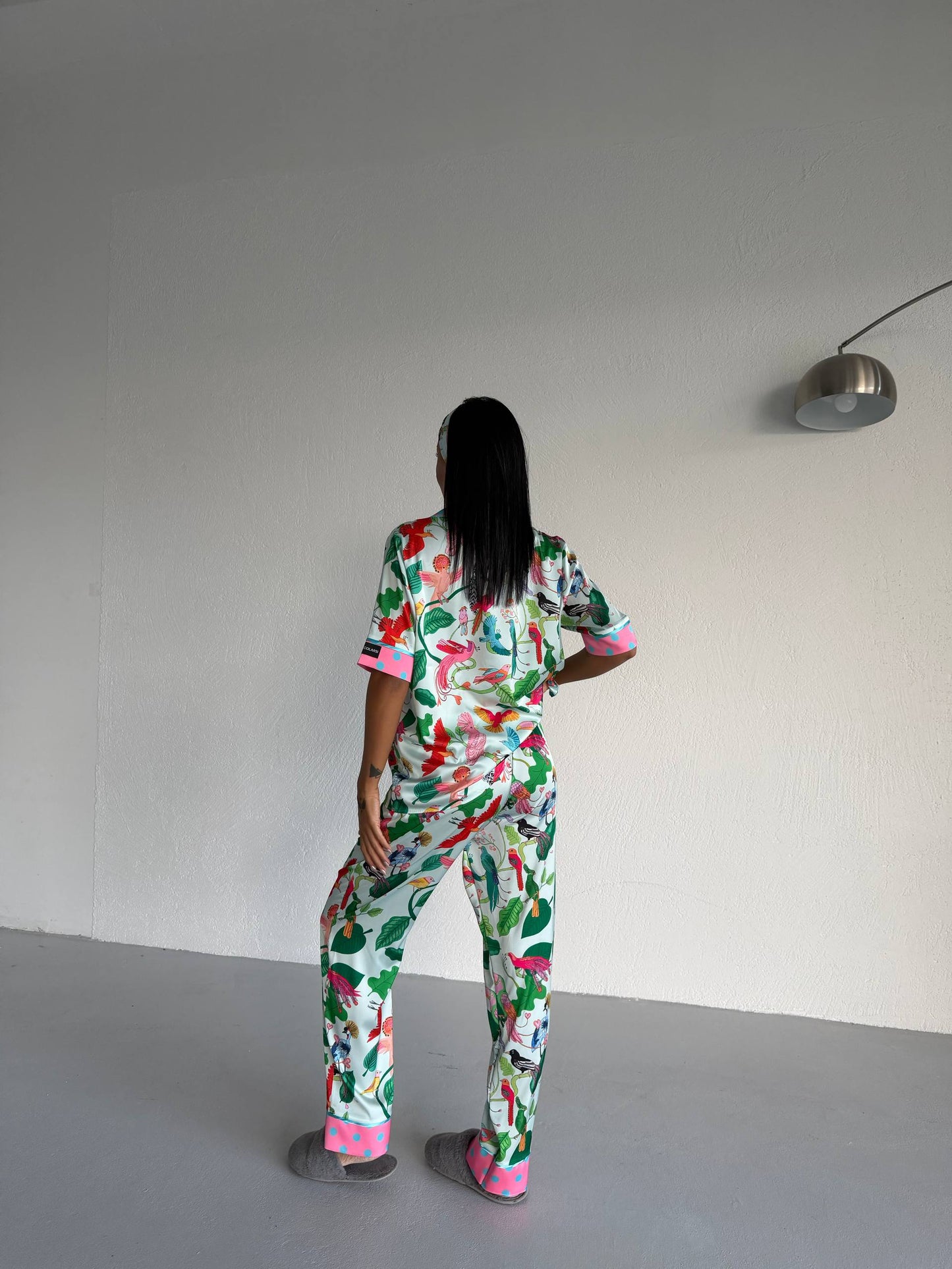 Pants Satin Pajama- Tropical