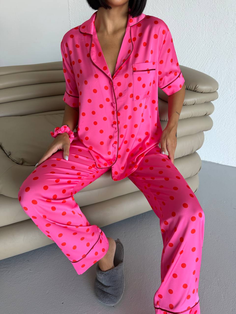 Polka Dot Pajama- Pink