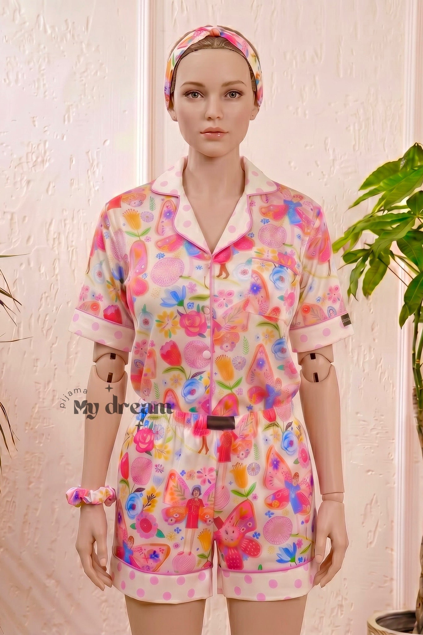 Printed Short Pajama Set-Fairy
