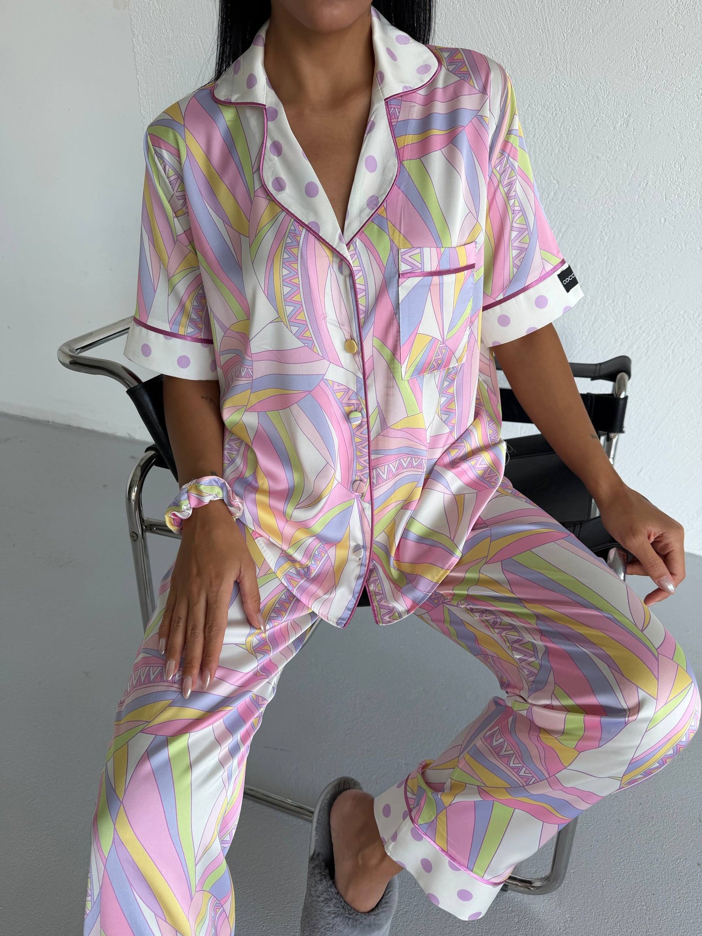 Pastel Printed Pajama Set