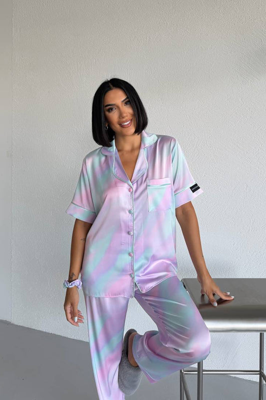 Tie Dye Candy Pajama-Purple Blue