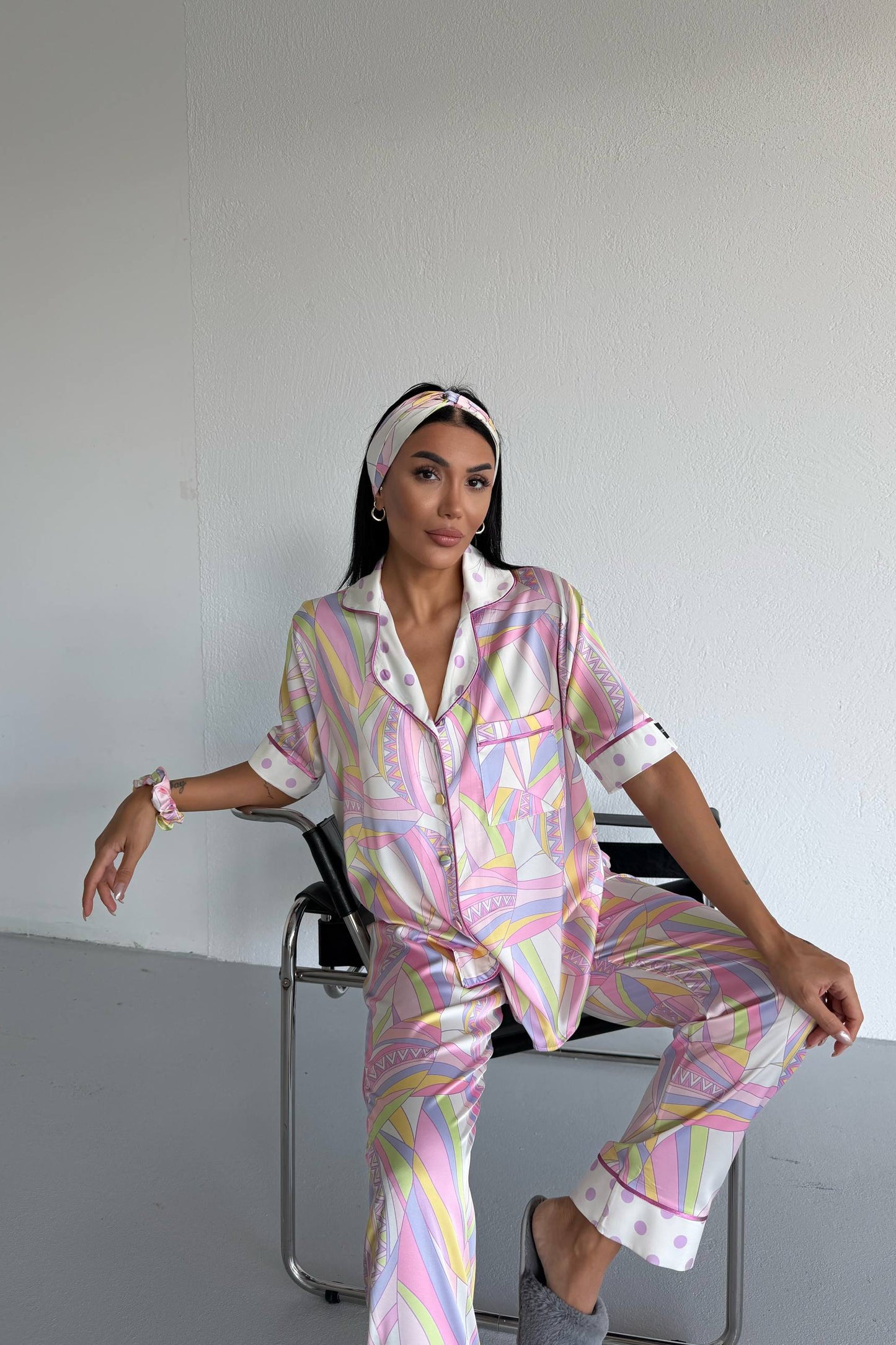 Pastel Printed Pajama Set