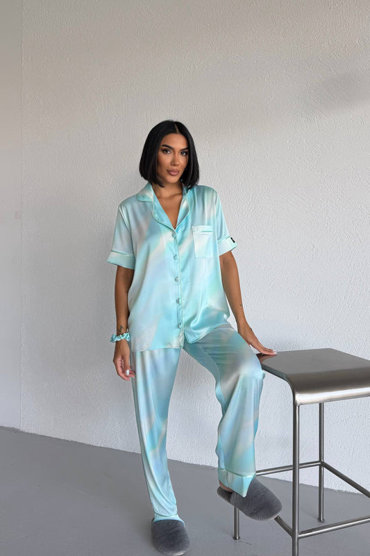 Tie Dye Candy Pajama- Blue