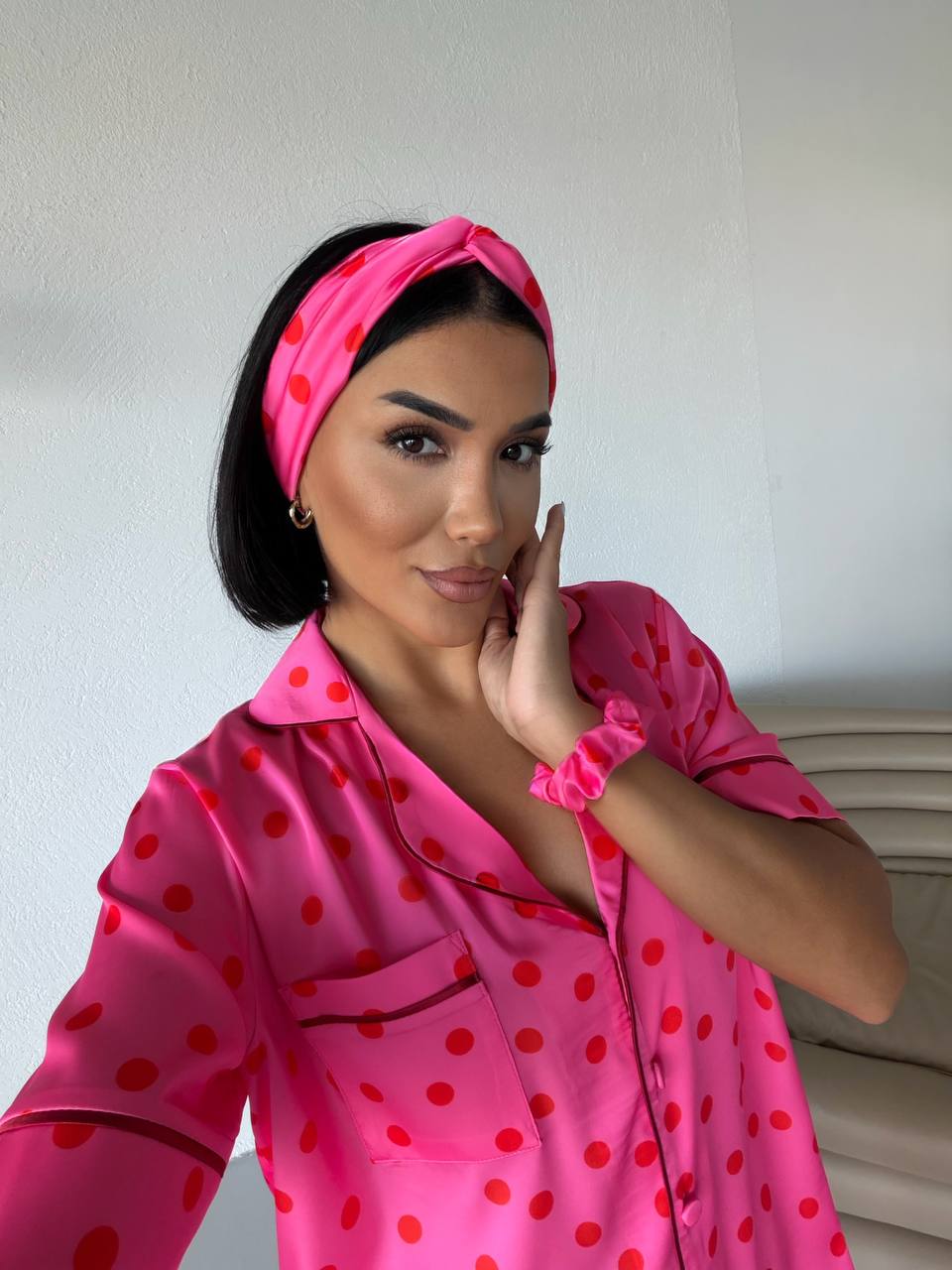 Polka Dot Pajama- Pink
